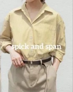 ✨美品✨Spick & Span 50コットンスタンダードシャツ　イエローのサムネイル