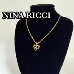 美品 ニナリッチ ネックレス NRロゴ ハート ゴールド 37cm 5cmのサムネイル