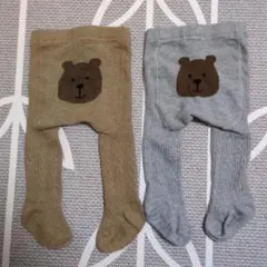 GAP　ベビータイツ 0-12ヶ月 2色セット　くまけつ