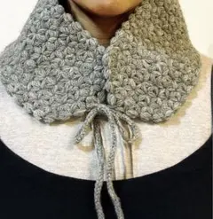 リフ編みのティペット＊つけ襟　耳当て　ハンドメイド　ネックウォーマー　マフラー