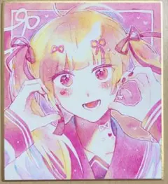 i*k様 手描きイラスト　色紙