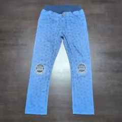 最終お値下げ！レオパード 柄の青い長ズボン 110cm