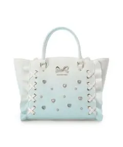 SAMANTHAVEGAレースアップハートビジューグラデーションフラッターミニ）