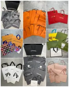 ブランドショッパー紙袋8種 エルメス シャネル ヴィトン グッチ ディオール 他