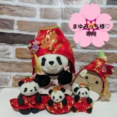 まゆみっち様♡専用♡おでかけ隊ちゃん♡たけのこシャンちゃん♡お祝いコスRed