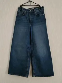 H＆M デニム　ワイドパンツ　ハイウエスト　ジーンズ　　155 ウエスト64