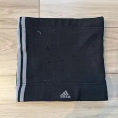 adidas 黒 ネックウォーマー ストライプ