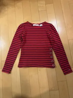 TOMMY HILFIGER トミーヒルフィガー　ボーダー　カットソー　赤　S