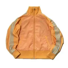00s adidas ナイロンジャケット ハイネック 短丈 ストライプ オレンジ