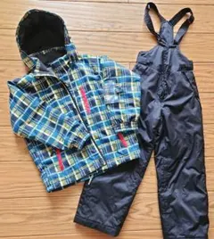 子ども用スノーボードウェア (チェック柄)130サイズ