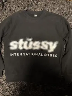 stüssy ロゴプリント ブラック スウェット M