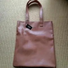 ブラウン 合成皮革 トートバッグ