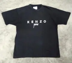 90s　KENZO　Tシャツ　葛飾北斎タグ　ケンゾー　黒　ボックスシルエット