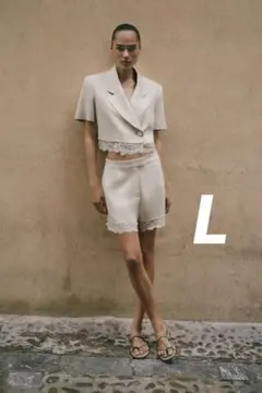 ZARA レースショートブレザー - メルカリ