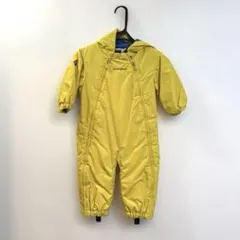 クリーニング済み　mont-bell 子ども用スキーウェア イエロー　80cm