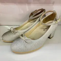 美品 MAJESTIC LEGON ラメ パンプス Ｍ 約23cm シルバー