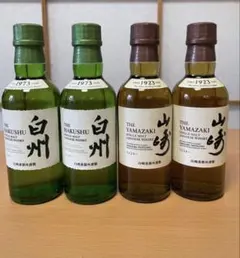 サントリーシングルモルトウイスキー 山崎 白州 180ml 4本セット