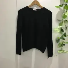【マックスアンドコー】カシミヤ100% ニット 黒 ブラック M 上質 長袖のサムネイル