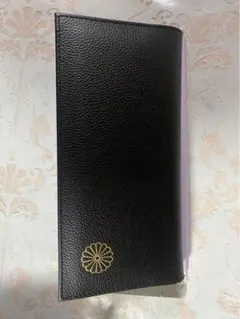 菊の御紋の長財布　皇居限定品　本革製品　ブラック