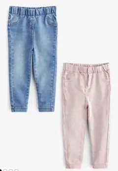 ２点セット NEXT 【ネクスト】ピンク•ブルー 伸縮性 デニム　パンツ