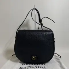 2602-281｜美品｜ ヴァレンティノ ショルダーバッグ レザー グリーン 