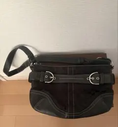 コーチ シグネチャー キャンバス×レザー ショルダーバッグ