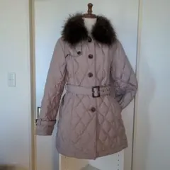 ラク−ンファー付きキルティングダウンコ−ト　Ｌ