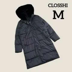 CLOSSHI クロッシー　ファーフード付き　ロングコート M 黒　防寒のサムネイル