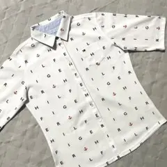 ●トミーヒルフィガーゴルフ●半袖シャツ L ホワイト マリン 白 ポロシャツ