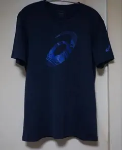 asics アシックス スパイラルグラフィック半袖シャツ XL ネイビーのサムネイル