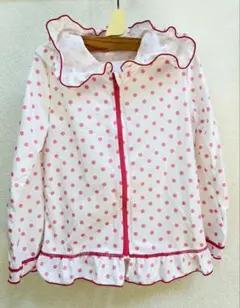 水玉模様ラッシュガード フリル付き