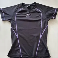 MIZUNO ミズノ スポーツTシャツ ブラック パープルのサムネイル