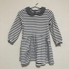 美品！プチバトー ミラレ 長袖ワンピース 24m 86cm