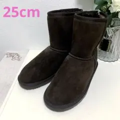 【未使用】スエード ショートブーツ ◆ あったかボア　もこもこブーツ　ブラウン