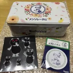 新品メンソレータム 花柄缶 ブラックパンダシール　リトルナースの心配付箋付き