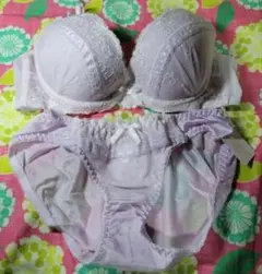 ⑪在庫処分 D75/M ブラジャーショーツセット 薄紫 Lovegerie