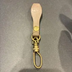 レザーキーリング ベージュ