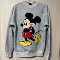 80年代　ヴィンテージ　ミッキーマウススウェット　刺繍