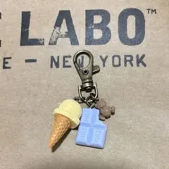 じゃらじゃらキーホルダー　くま　アイス　チョコレート