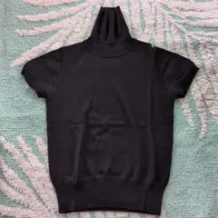 i.n.e. 黒 半袖ニット サイズL