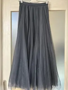 フィフス fifthグレー ロングフレアスカート　フリーサイズ