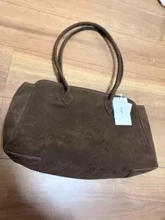 KBF ブラウン スエード ショルダーバッグ