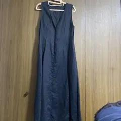 ユナイテッドアローズ ノースリーブ ロングワンピース麻100