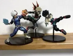僕のヒーローアカデミア フィギュア 緑谷出久 爆豪勝己 轟焦凍　メタリック