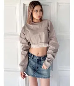 【即日発送】GYDA Vintageデニムスカートライクショートパンツ