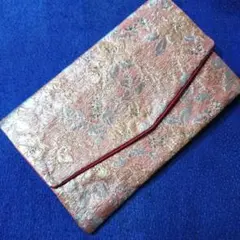 袱紗　御朱印帳入れ　マルチケース　帯リメイク　金蘭