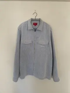 Supreme ストライプ ジップアップ シャツ Lのサムネイル