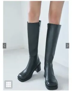 スクエアトゥロングブーツ zr720