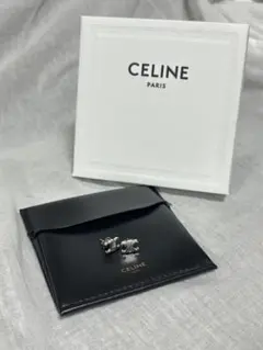 CELINE トリオンフ スパークルフープ/ストラス&シルバーフィニッシュ