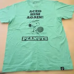 UNIQLO　PEANUTS スヌーピー Tシャツ メンズSサイズ グリーン